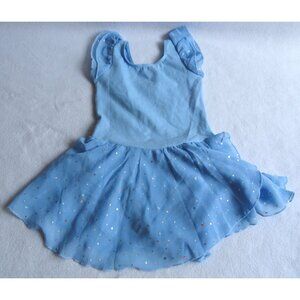 Baby Blue Leotard with Floaty Sweet Attached Skirt - Girls Size L Large
